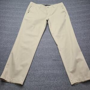 Eddie Bauer Pants Mens 35x30 Khaki Tan Classic Fit Stretch Chino Straight Cotton